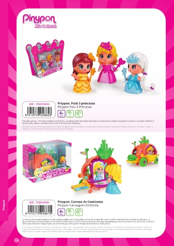 Famosa 700014094 Pack de 3 princesas Pinypon 